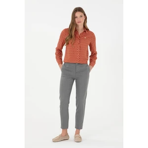 U.S. Polo Assn. Kadın Gri Pantolon (Kanvas-Chino) 50298545-Vr024