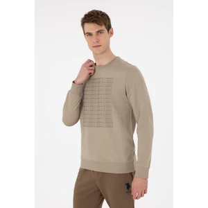 U.S. Polo Assn. Erkek Açık Haki Sweatshirt 50293461-VR183