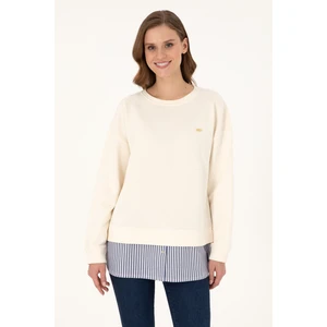 U.S. Polo Assn. Kadın Krem Sweatshirt 50299007-VR071