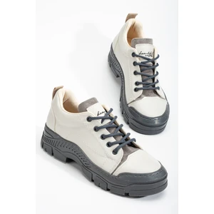 Tonny Black Kadın Gri Termo Taban Bağcıklı Günlük Ayakkabı