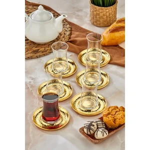 Metal Çay Tabağı 6'lı Set - Şık ve Dayanıklı Tasarım