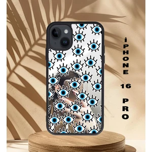 Asya Case Iphone 16 Pro Aynalı Göz Baskılı Telefon Kılıfı