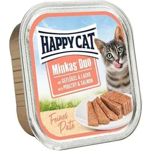 Happy Cat Minkas Duo Tavuk ve Somonlu Yetişkin Kedi Konservesi 100 gr