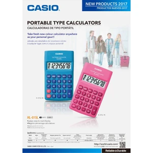 HL-815L-PK 8 Hane Pembe Cep Tipi Hesap Makinesi