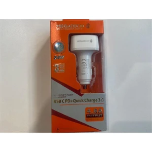 Mtc-05  Beyaz 24W 4.8A 2 USB 1 Pd Araç Çakmaklık Şarj Başlığı Hızlı Şarj