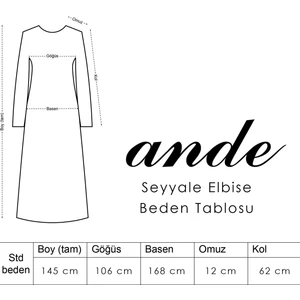 Ande Tesettür Seyyale Elbise - Gül kurusu