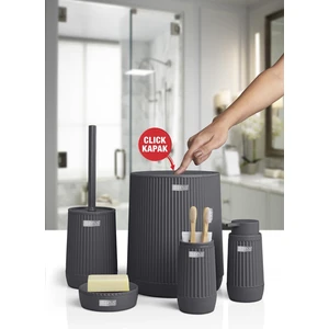 Okyanus Home Nida Antrasit 5'li Banyo Seti Modern Tasarım Suya Dayanıklı Malzeme ile