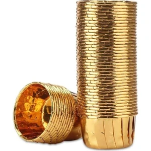 Efe Pastacılık Gold Altın Sarısı Parlak Metalize 25'li Muffin Cupcake Kek Kapsülü