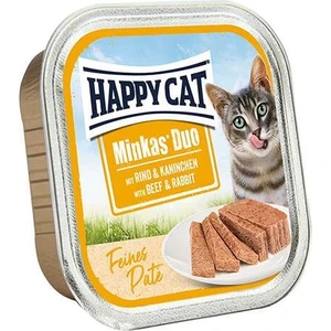 Happy Cat Minkas Duo Tavşan ve Sığır Etli Yetişkin Kedi Konservesi 100GR