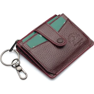 West Polo Deri Bordo Anahtarlıklı Bozuk Para Bölmeli Bol Kartlıklı Unisex Kartlık Try114