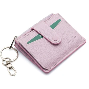 West Polo Deri Pembe Anahtarlıklı Bozuk Para Bölmeli Bol Kartlıklı Unisex Kartlık Try114