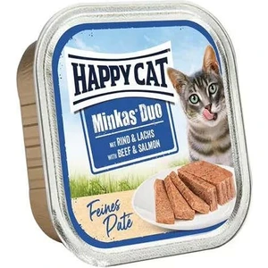Happy Cat Minkas Duo Somon ve Sığır Etli Yetişkin Kedi Konservesi 100GR