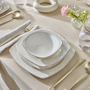 Square Bone Serena 24 Parça 6 Kişilik Yemek Takımı
