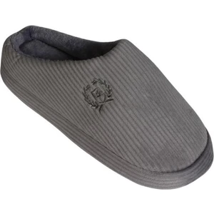 Yaz Kış Ayakkabı Yazkış Erkek Gri Siyah Kaymaz Taban Kışlı Ev Terliği