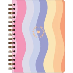 Matt Notebook A5 Spiralli Süresiz Planlayıcı Ajanda Gökkuşağı