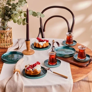 Teo Yeşil 18 Parça Pasta ve Çay Ikram Seti 132 ml