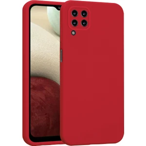Samsung Galaxy A12 Kılıf Lansman Premium Silinebilir Kırmızı Silikon