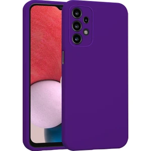 Samsung Galaxy A13 Kılıf Lansman Premium Silinebilir Mor Silikon