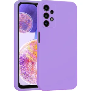 Samsung Galaxy A23 Kılıf Lansman Premium Silinebilir Lila Silikon