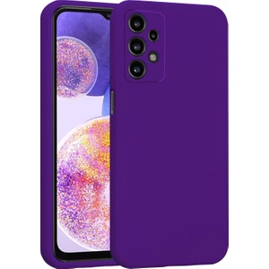Samsung Galaxy A23 Kılıf Lansman Premium Silinebilir Mor Silikon