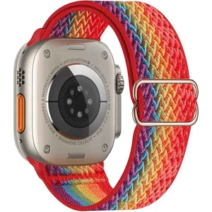 Apple Watch Seri 10 9 8 7 6 Se 5 4 3 2 1 Ultra 1/2 (42-44-45-46-49) mm Uyumlu Elastik Ayarlanabilir Kayış