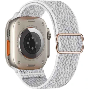 Apple Watch Seri 10 9 8 7 6 Se 5 4 3 2 1 Ultra 1/2 (42-44-45-46-49) mm Uyumlu Elastik Ayarlanabilir Kayış