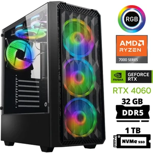 Delux X42 Ryzen 5 7500F 32GB Ddr5 Ram 1tb M.2 Nvme SSD 8gb RTX4060 Masaüstü Oyuncu Bilgisayarı