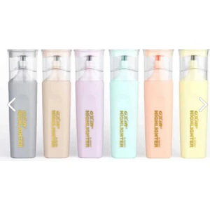 Pastel Highlighter 6 Renk Fosforlu Kalem Seti Şeffaf Kapak