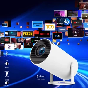 HD Mini Taşınabilir Projeksiyon Cihazı 1280*720P Android Wifi Bluetooth projektör