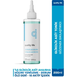 Quality Life %5 Glikolik Asit Tonik 200 ml - Aha Bha Tonik - Canlandırıcı Hücre Yenileme