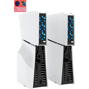 PG-P5S004 Ps5 Slim Disk/ps5 Slim Dijital Uyumlu Işıklı Smart Oto Soğutucu Fan