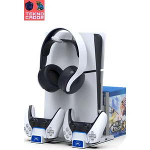 PG-P5S009 Ps5 Disk/ps5 Dijital Ps5 Slim Disk/ps5 Slim Dijital Joystick Şarj Dikey Stand