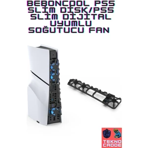TP5-3538 Ps5 Slim Disk/ps5 Slim Dijital Versiyon Uyumlu Işıklı Arka Soğutucu Fan