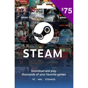 Steam Gift Card 75 USD Dolar Cüzdan Kodu