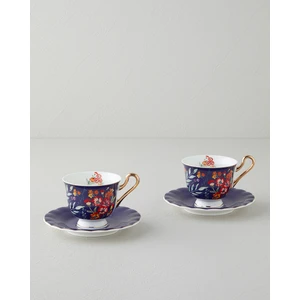 English Home Miranda New Bone China 4 Parça 2 Kişilik Fincan Takımı 220 ml Lacivert