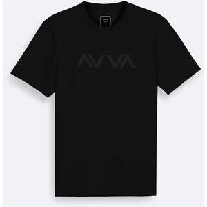 Erkek Siyah Baskılı Bisiklet Yaka İnterlok T-Shirt A41Y1174