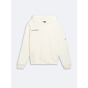 Sloganlı Kapüşonlu Sweatshırt