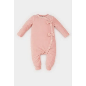 Kız Bebek Yenidoğan Uzun Kollu Kadife Tulum D6519A524WN