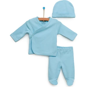 Yenidoğan Organik Zıbın-Şapka-Patikli Alt Unisex