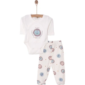 Aslan Baskılı Yenidoğan Zıbın Body-Patikli Alt Erkek Bebek