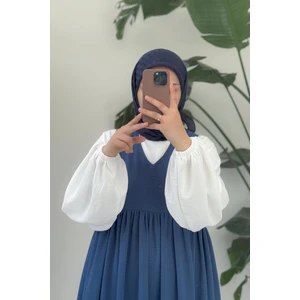 Ande Tesettür Balon Kol Gömlek-Bej