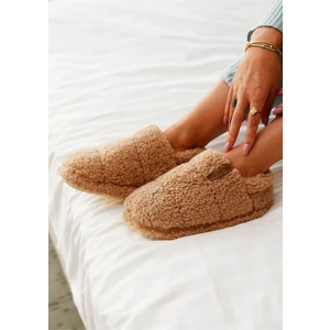 2026 Tedy Kahverengi Kadın Ev Ayakkabısı Panduf