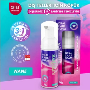 Diş ve Diş Telleri Için Beyazlatıcı Ağız Temizleme Köpüğü ve Nane Aromalı 3'ü 1 Arada 50 ml