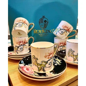 Roy King Roykıng Luciana 6 Lı Kahve Fincanı Bone Chına