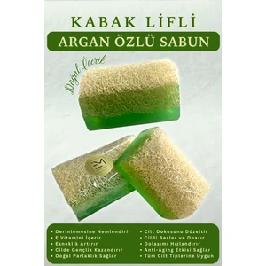 Em Amanos Beauty Doğal Kabak Lifli Argan Özlü Sabun Anti-Aging Etkisi Cildi Besler Ve Onarır Gençlik Kazandırır