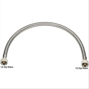 Geylani Yapı Market 30 cm 1/2 1/2 Rekorlu Flex Bağlantı Hortumu 1-2 1-2