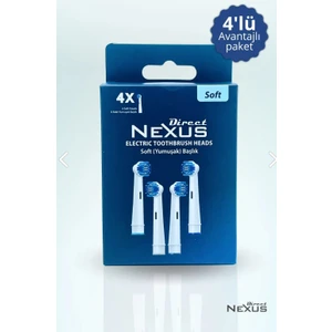 Direct Nexus Oral-B Uyumlu Yumuşak Elektrikli Diş Fırçası Yedek Başlığı 4'lü