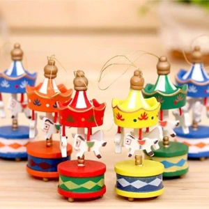 Yılbaşı Ahşap Atlı Karınca Ağaç Süsü 6'lı