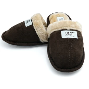 New One Mall Newonemall Unisex Içi Kürklü Ev Terliği Peluş Yıkanabilir Yünlü Terlik Misafir Çeyiz Bohça