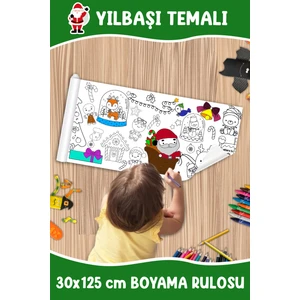 Yılbaşı Temalı Dev Boyama Rulosu 60X250 cm